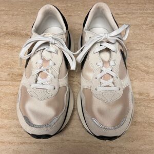 Nike Women's Beige and White Sneakers